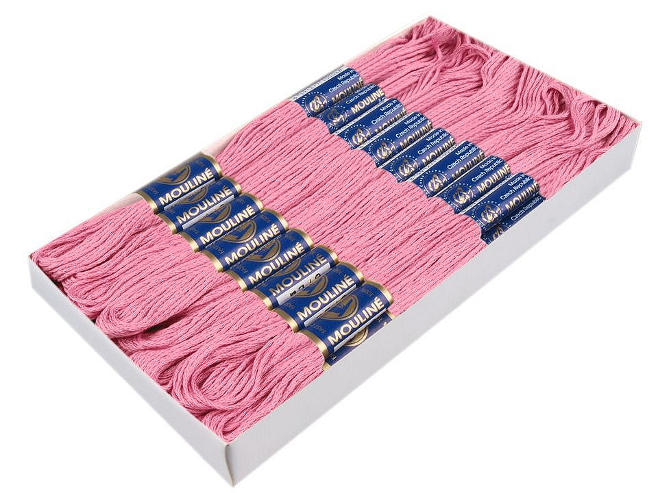 Aţă pentru brodat mouline nitarna cehia, 24 jurubițe / cutie - Hunter green (24 Bucăți)