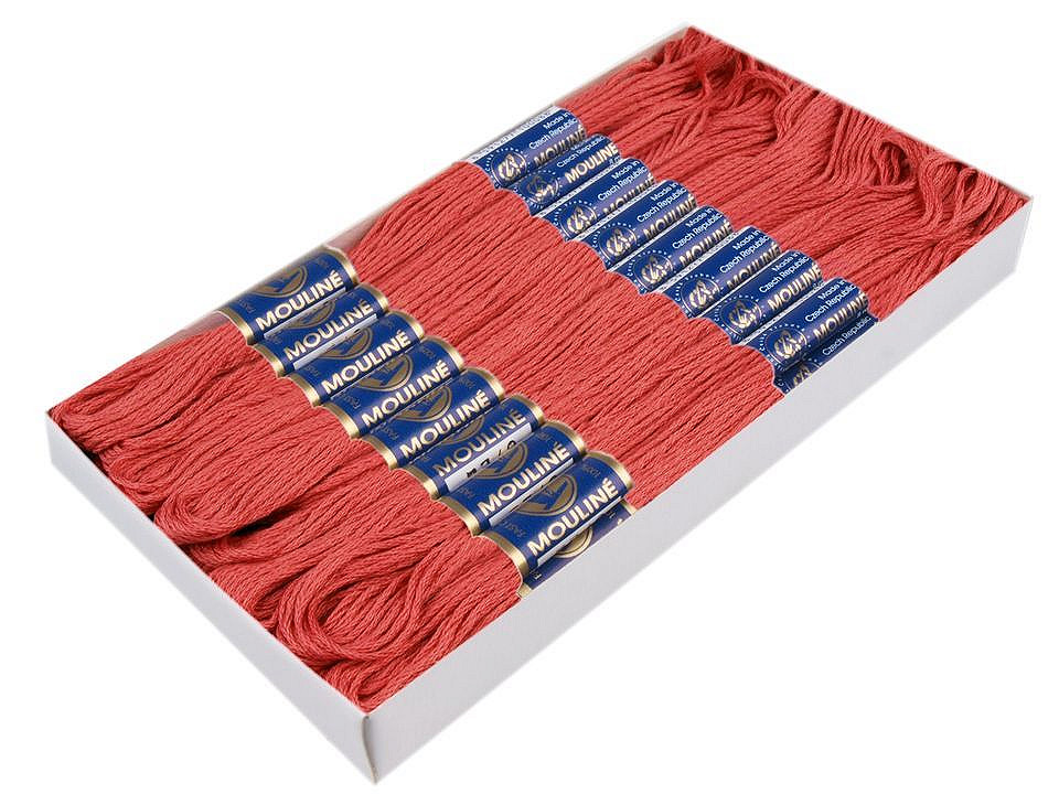 Aţă pentru brodat mouline nitarna cehia, 24 jurubițe / cutie - Hunter green (24 Bucăți)