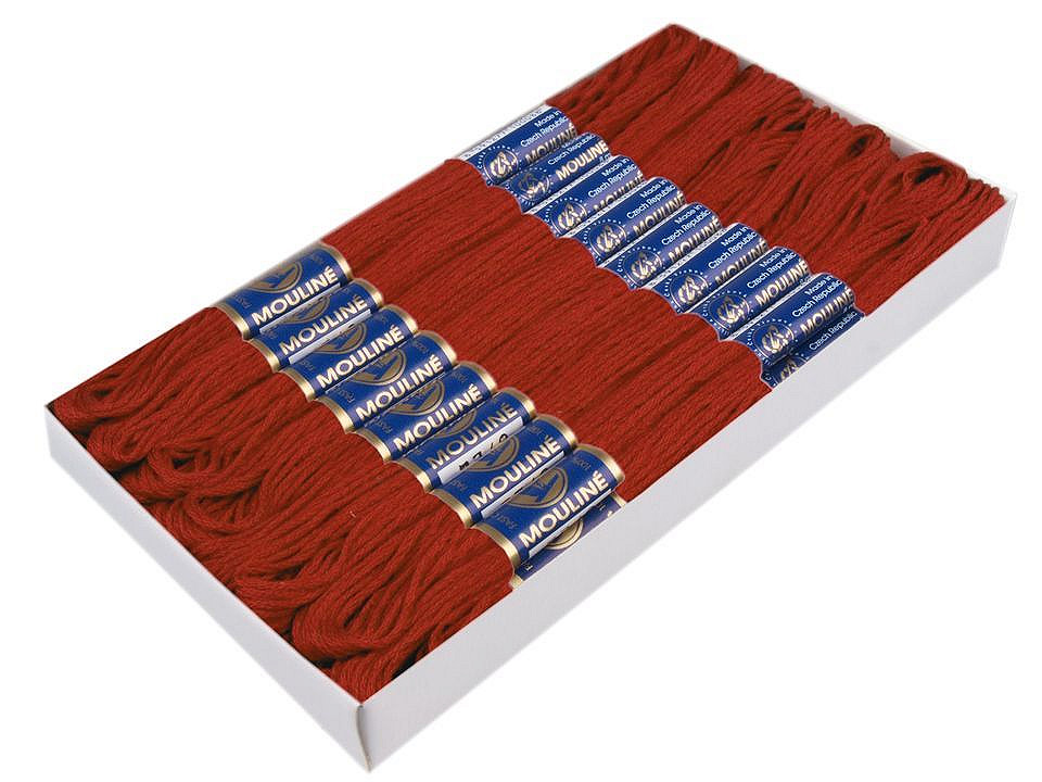 Aţă pentru brodat mouline nitarna cehia, 24 jurubițe / cutie - Hunter green (24 Bucăți)