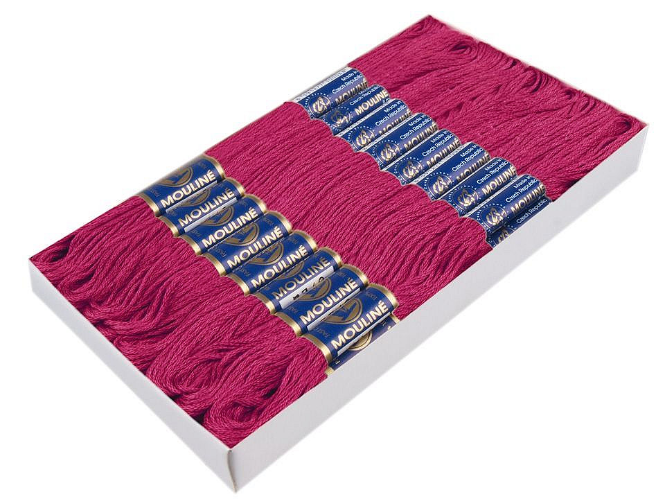 Aţă pentru brodat mouline nitarna cehia, 24 jurubițe / cutie - Hunter green (24 Bucăți)