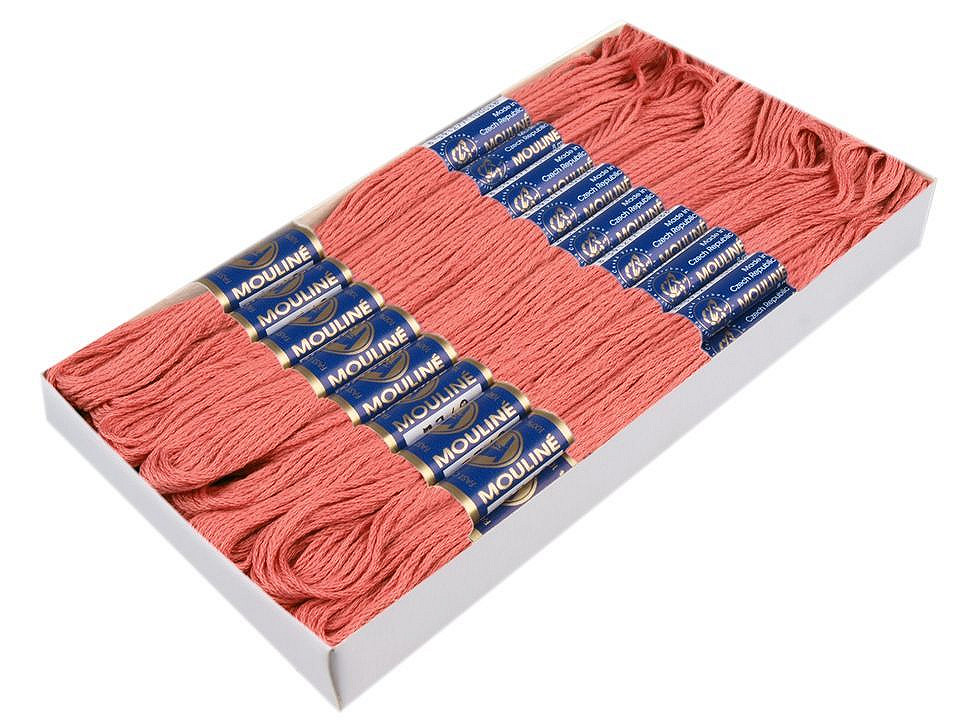 Aţă pentru brodat mouline nitarna cehia, 24 jurubițe / cutie - Hunter green (24 Bucăți)