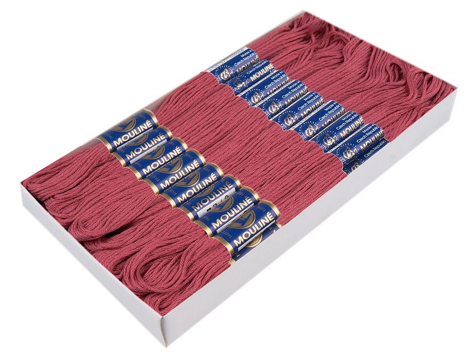 Aţă pentru brodat mouline nitarna cehia, 24 jurubițe / cutie - Hunter green (24 Bucăți)