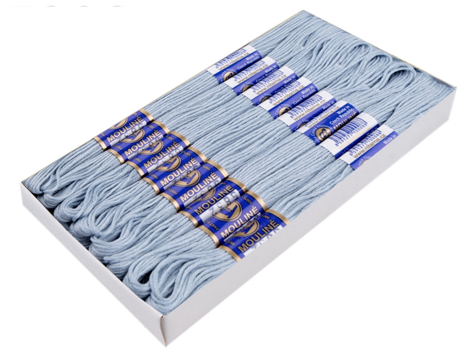 Aţă pentru brodat mouline nitarna cehia, 24 jurubițe / cutie - Hunter green (24 Bucăți)