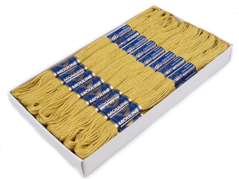 Aţă pentru brodat mouline nitarna cehia, 24 jurubițe / cutie - Hunter green (24 Bucăți)