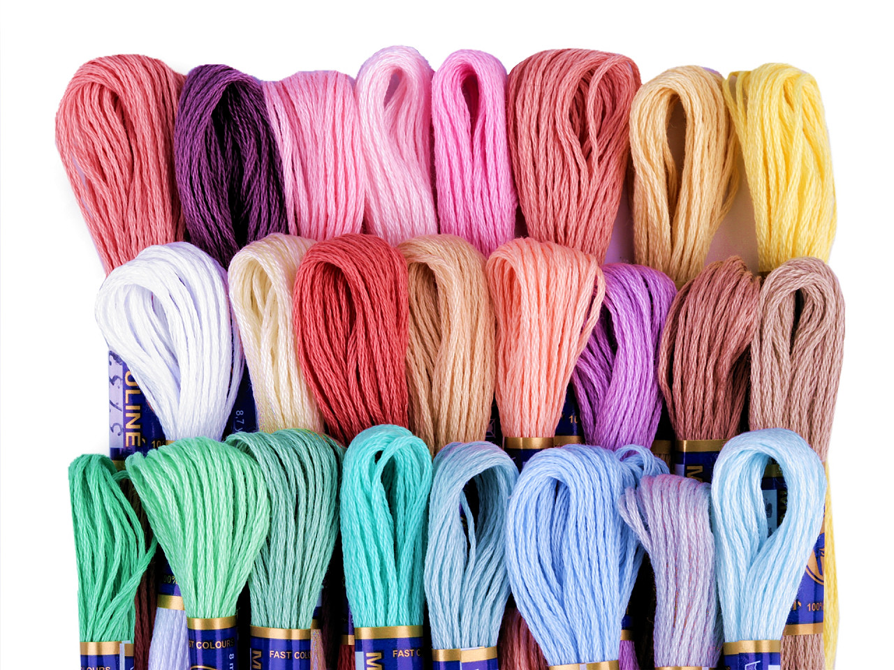 Aţă pentru brodat mouline nitarna cehia, 24 jurubițe / cutie - Hunter green (24 Bucăți)