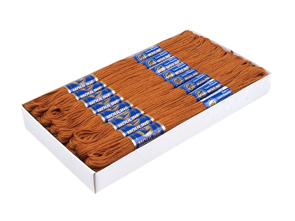 Aţă pentru brodat mouline nitarna cehia, 24 jurubițe / cutie - Hunter green (24 Bucăți)