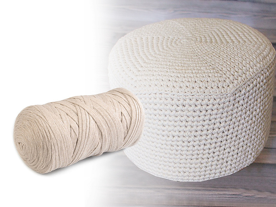 Bandă de tricotat spaghetti, 250 g - Alb (4 Bucăți) Bandă de tricotat spaghetti, 250 g - Alb (4 Bucăți)