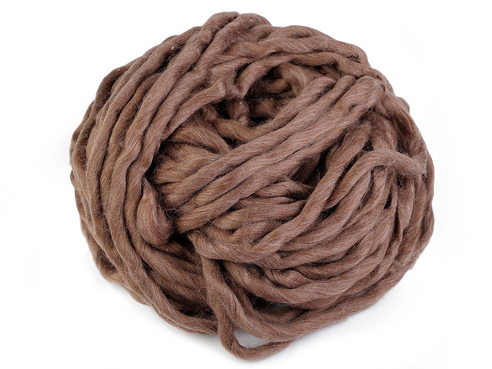 Fir de tricotat gros, cca 250 g - Alb lăptos (1 Bucată)