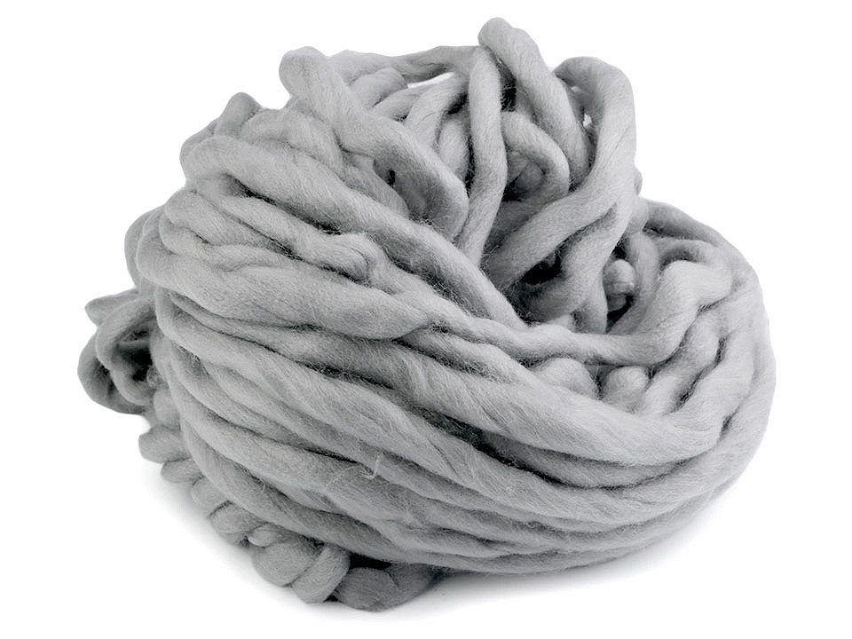 Fir de tricotat gros, cca 250 g - Alb lăptos (1 Bucată)