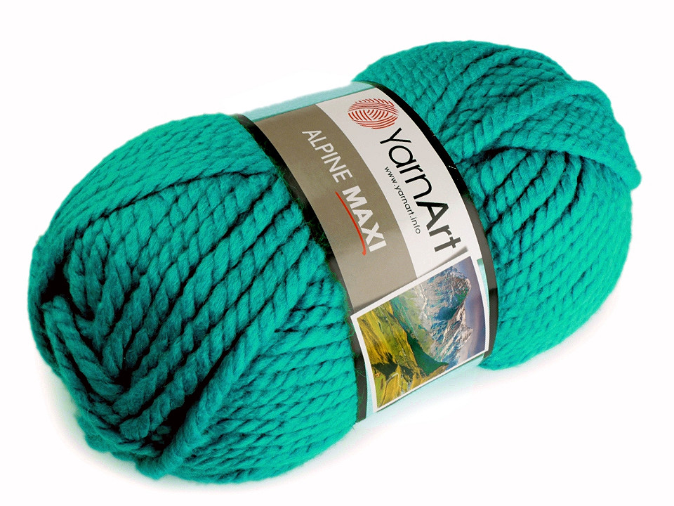 Fir de tricotat alpine maxi, 250 g - Maro (1 Bucată)