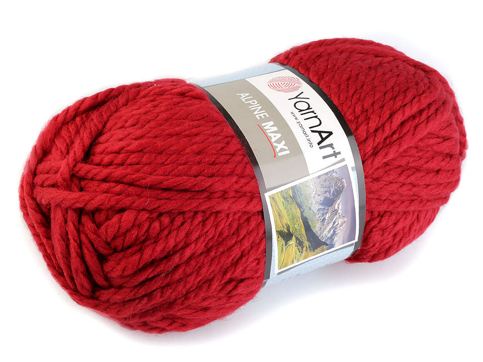 Fir de tricotat alpine maxi, 250 g - Maro (1 Bucată)