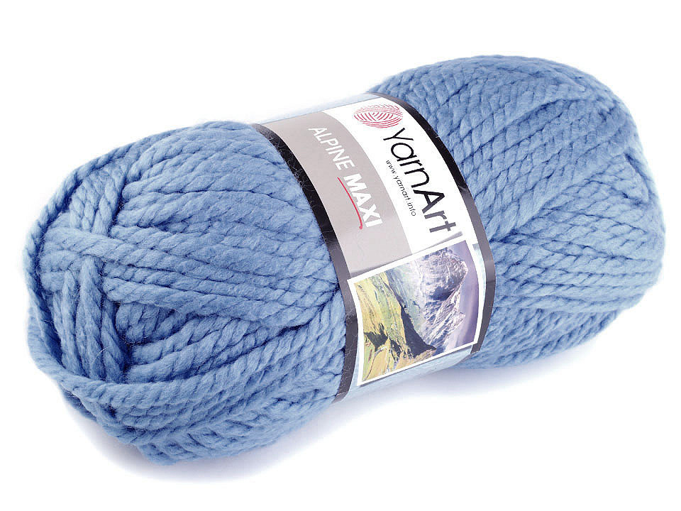 Fir de tricotat alpine maxi, 250 g - Maro (1 Bucată)