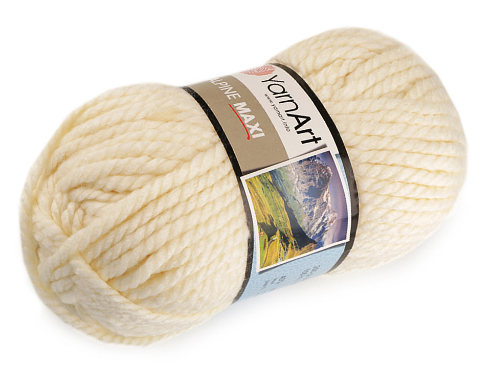 Fir de tricotat alpine maxi, 250 g - Maro (1 Bucată)