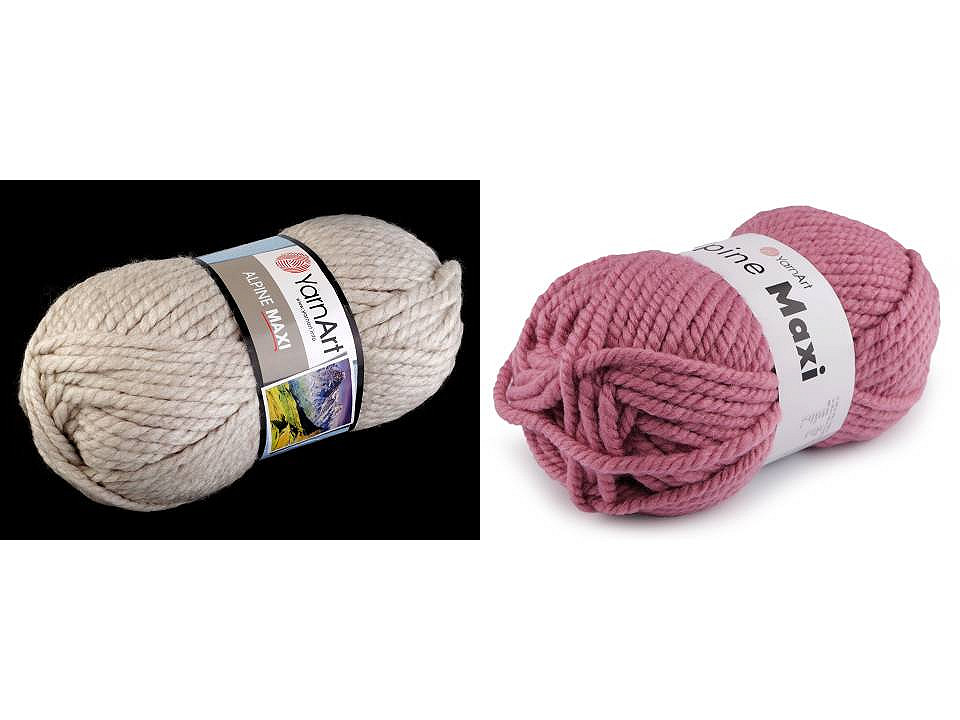 Fir de tricotat alpine maxi, 250 g - Maro (1 Bucată)