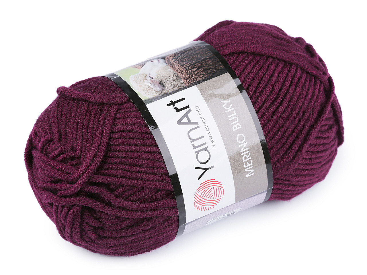 Fir de tricotat merino bulky, 100 g - Gri hematit (1 Bucată)