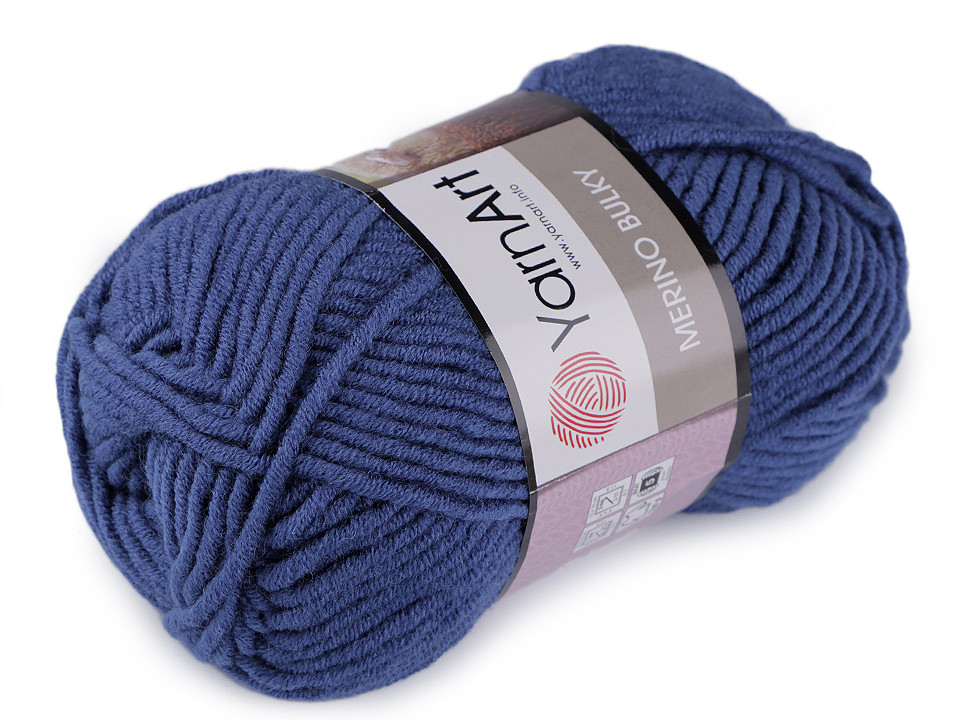 Fir de tricotat merino bulky, 100 g - Gri hematit (1 Bucată)