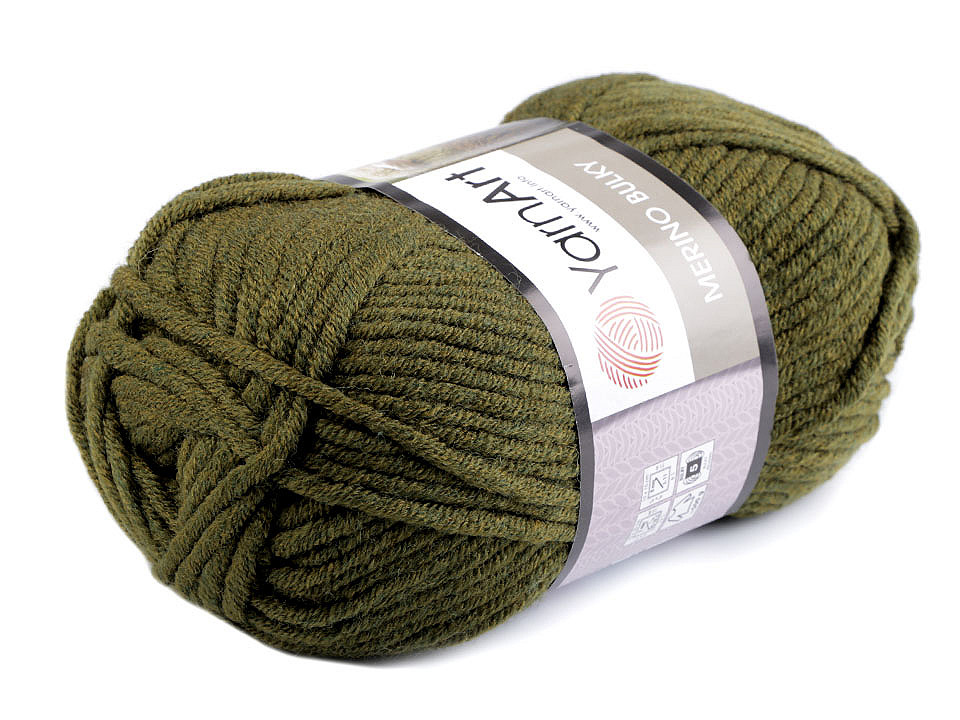 Fir de tricotat merino bulky, 100 g - Gri hematit (1 Bucată)