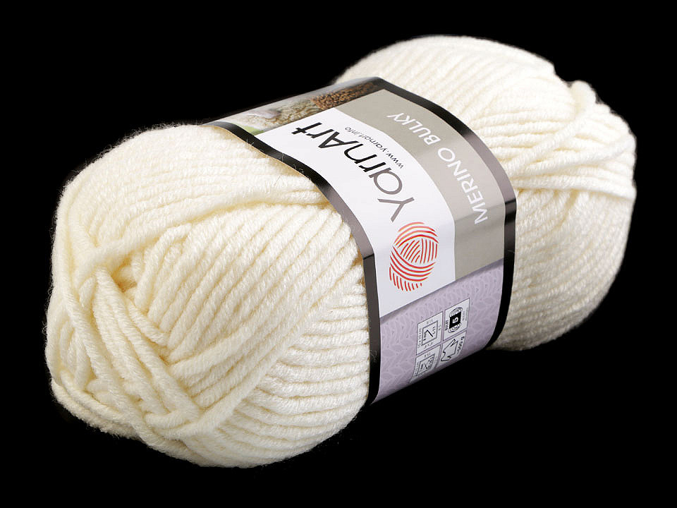 Fir de tricotat merino bulky, 100 g - Gri hematit (1 Bucată)