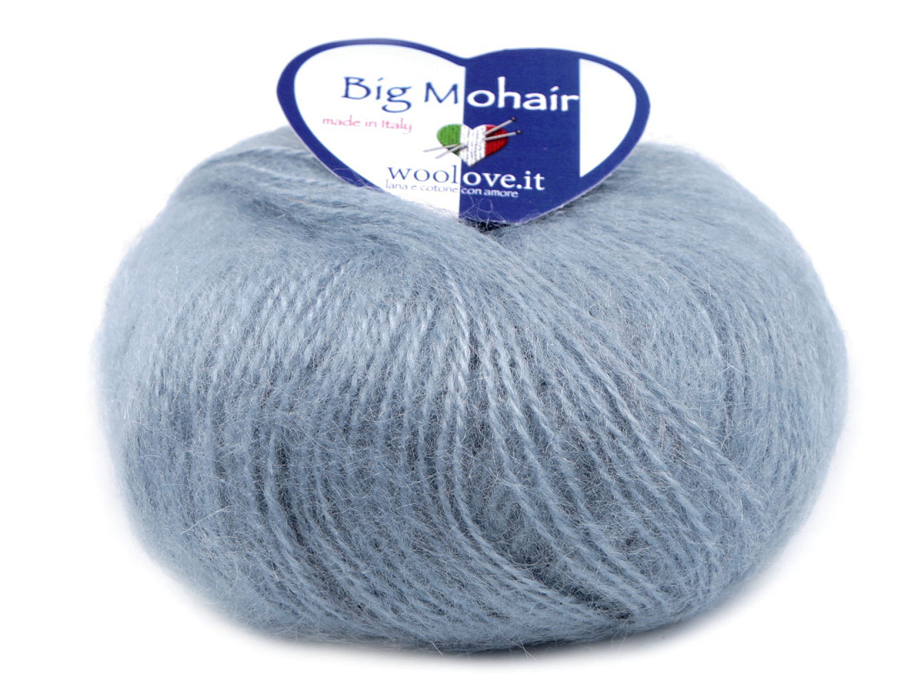 Fir de tricotat big mohair, 25 g - Bleu pal (1 Bucată)
