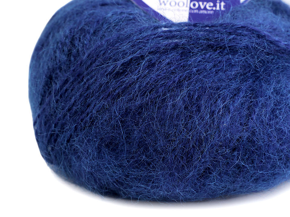Fir de tricotat big mohair, 25 g - Bleu pal (1 Bucată)