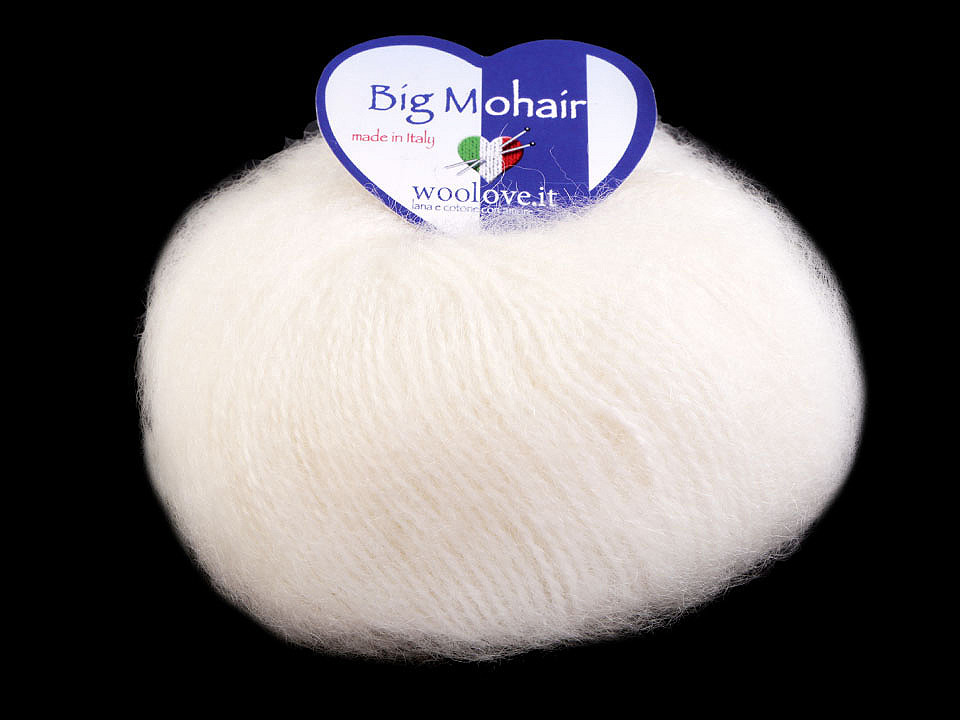 Fir de tricotat big mohair, 25 g - Bleu pal (1 Bucată)