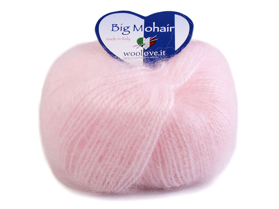 Fir de tricotat big mohair, 25 g - Bleu pal (1 Bucată)