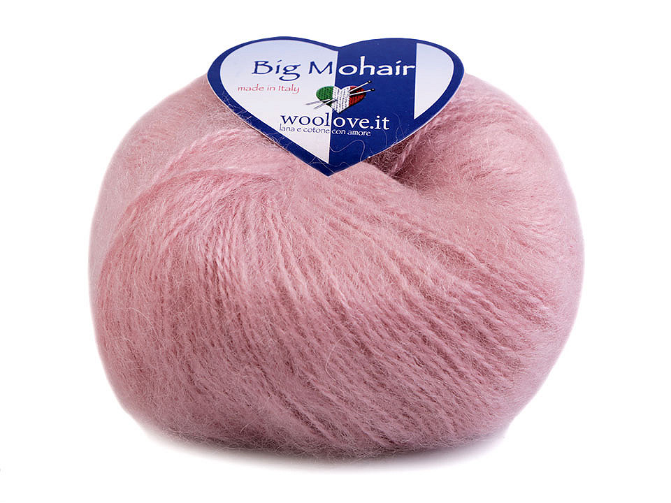 Fir de tricotat big mohair, 25 g - Bleu pal (1 Bucată)