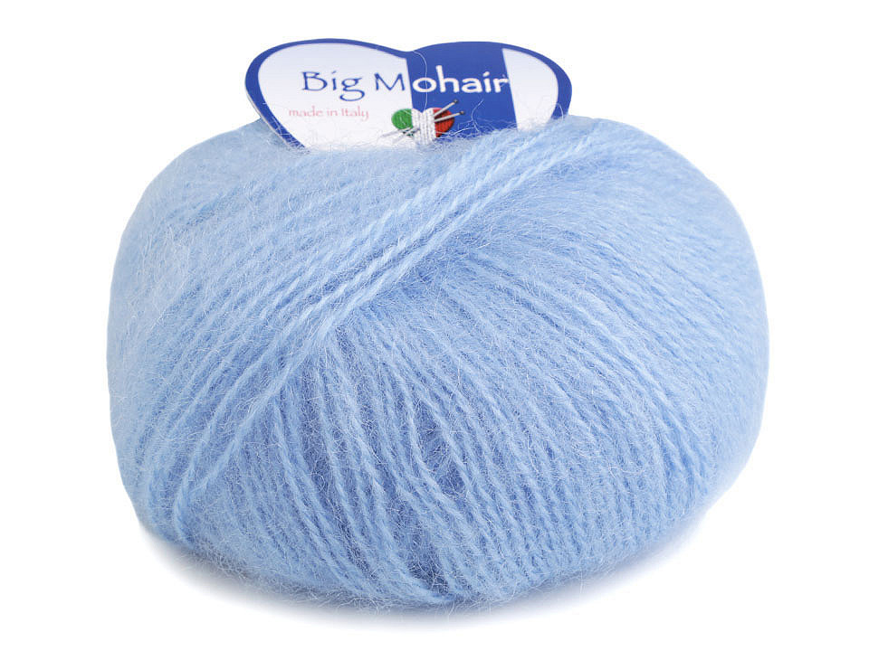 Fir de tricotat big mohair, 25 g - Bleu pal (1 Bucată)