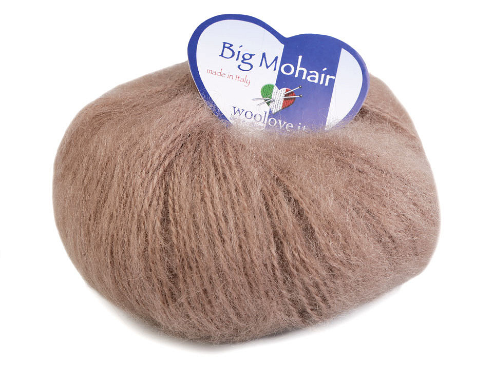 Fir de tricotat big mohair, 25 g - Bleu pal (1 Bucată)