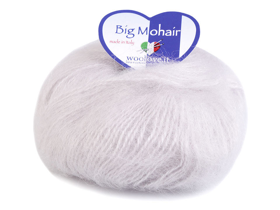 Fir de tricotat big mohair, 25 g - Bleu pal (1 Bucată)