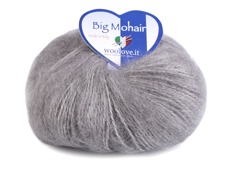 Fir de tricotat big mohair, 25 g - Bleu pal (1 Bucată)