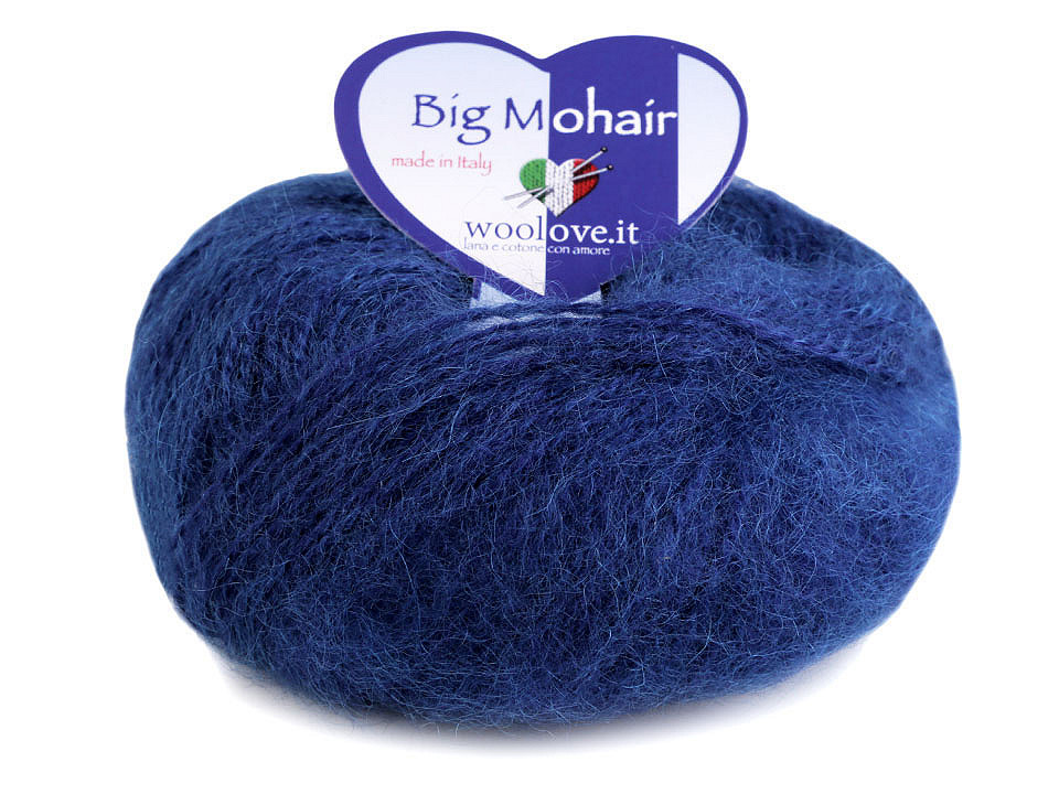 Fir de tricotat big mohair, 25 g - Bleu pal (1 Bucată)