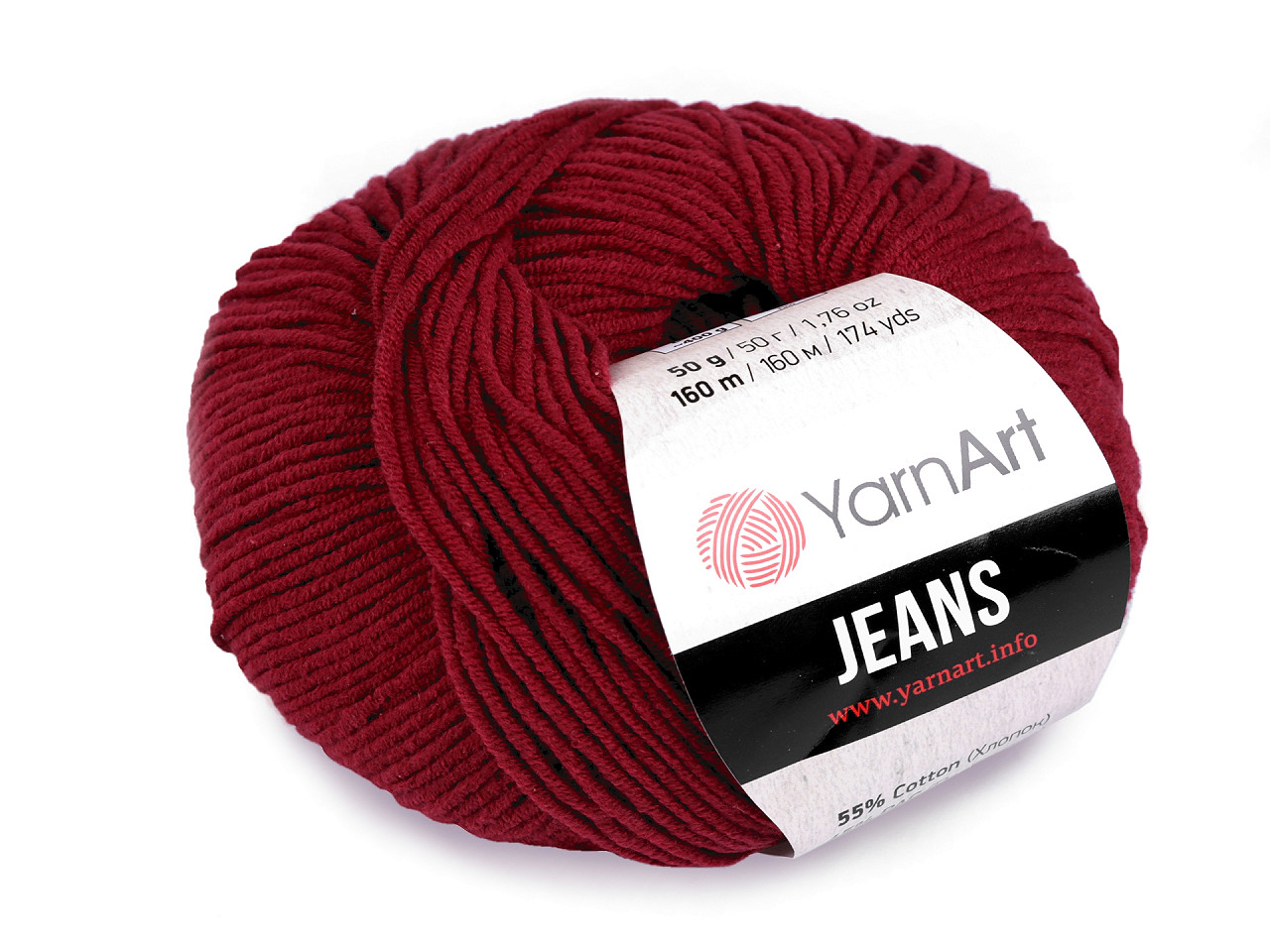 Fir de tricotat gina / jeans, 50 g - Negru (1 Bucată)