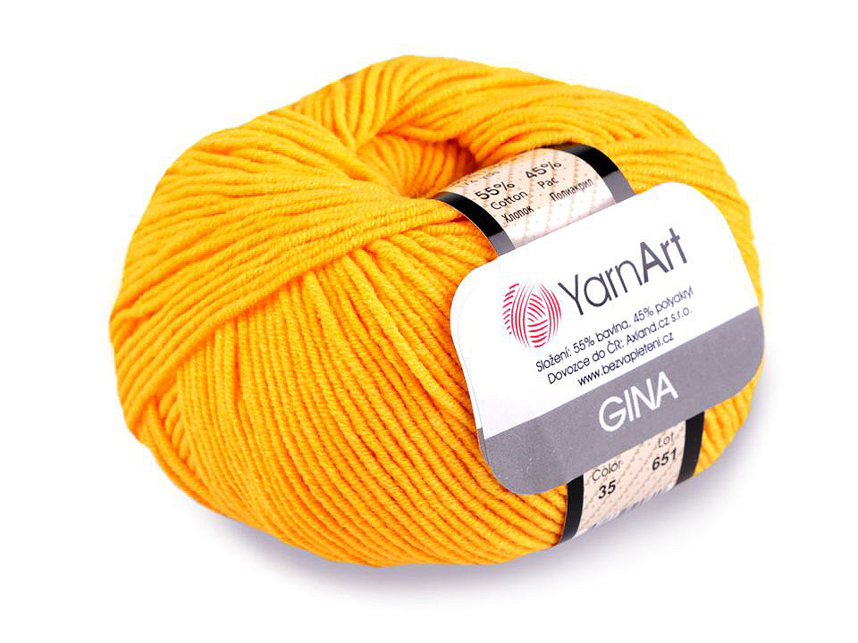 Fir de tricotat gina / jeans, 50 g - Negru (1 Bucată)