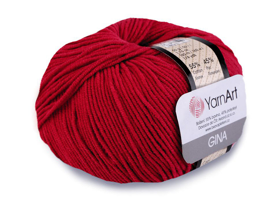 Fir de tricotat gina / jeans, 50 g - Negru (1 Bucată)