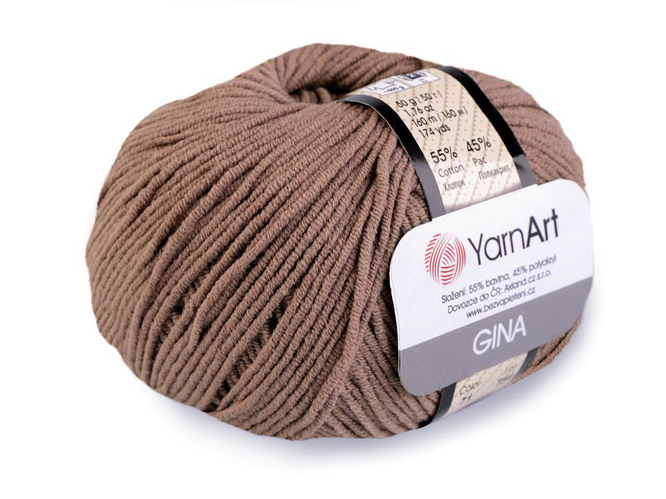 Fir de tricotat gina / jeans, 50 g - Negru (1 Bucată)