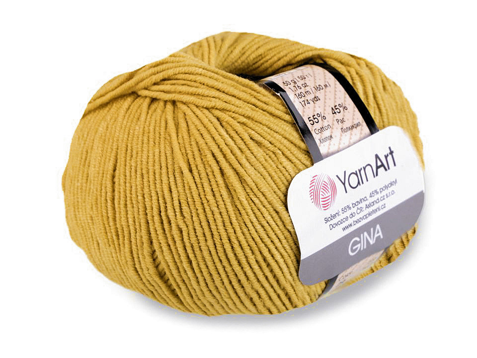 Fir de tricotat gina / jeans, 50 g - Negru (1 Bucată)