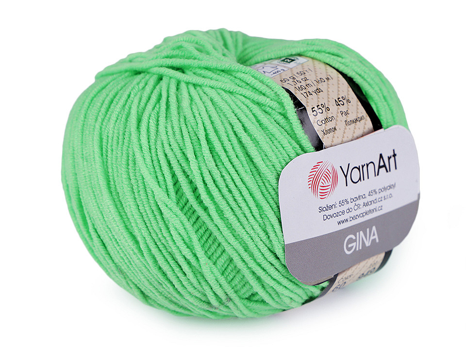 Fir de tricotat gina / jeans, 50 g - Negru (1 Bucată)