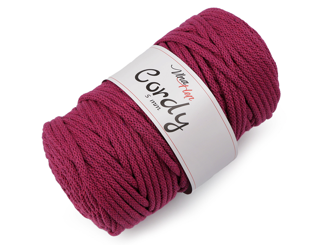 Fir tricotat / șnur macrame, 100 m - Alb natural (1 Bucată)