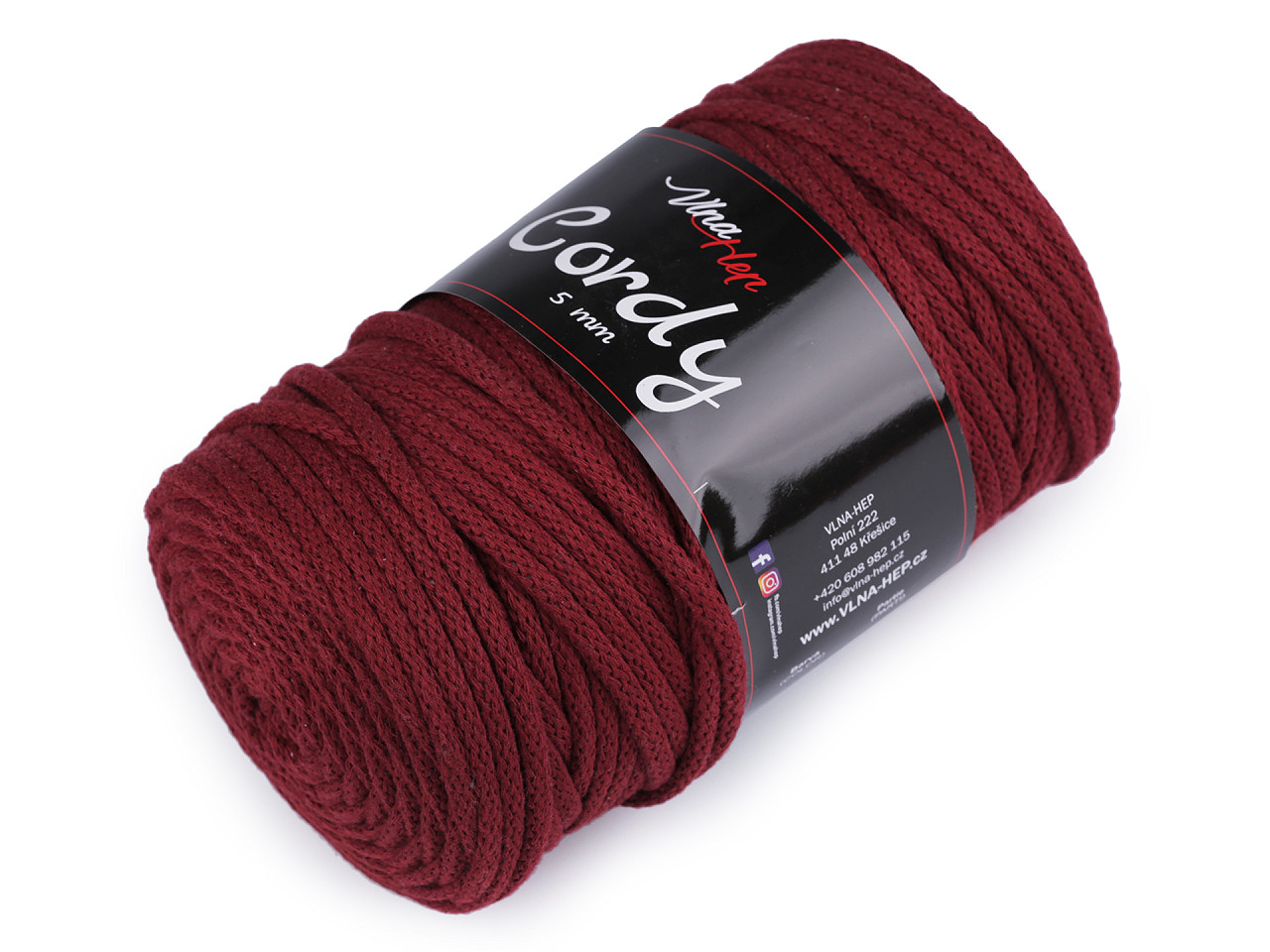 Fir tricotat / șnur macrame, 100 m - Alb natural (1 Bucată)