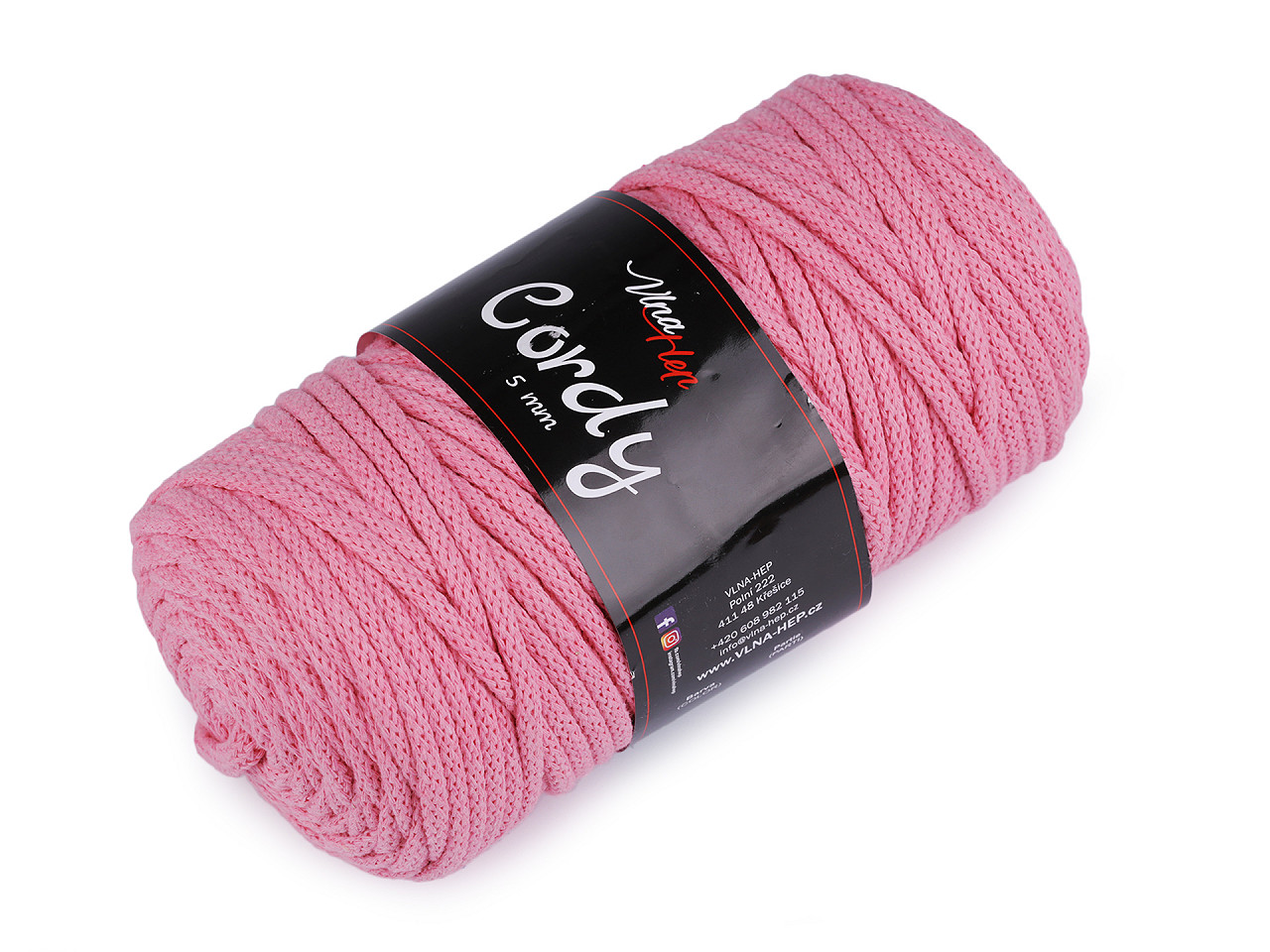 Fir tricotat / șnur macrame, 100 m - Alb natural (1 Bucată)