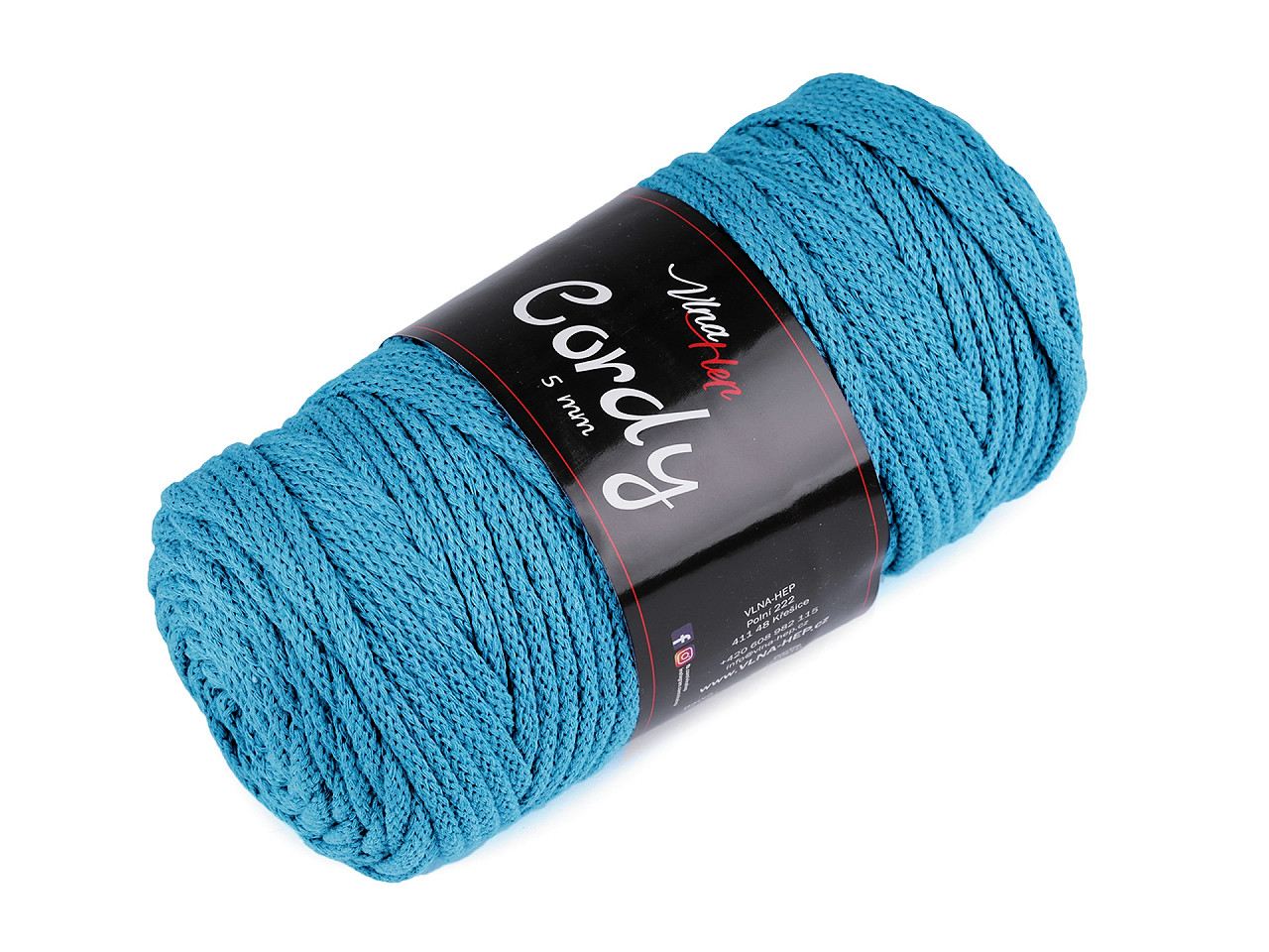 Fir tricotat / șnur macrame, 100 m - Alb natural (1 Bucată)