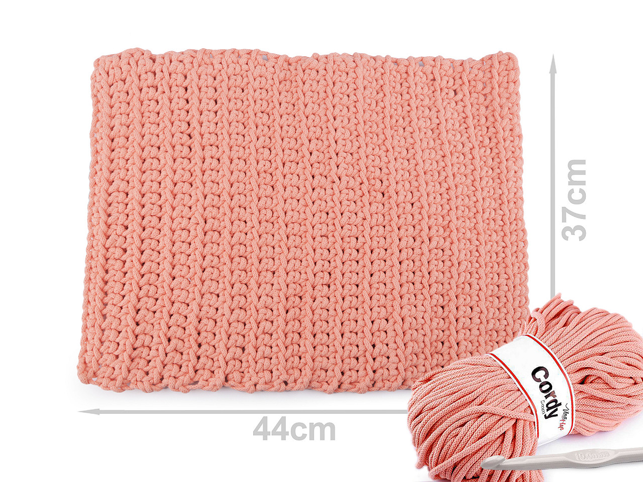 Fir tricotat / șnur macrame, 100 m - Alb natural (1 Bucată)