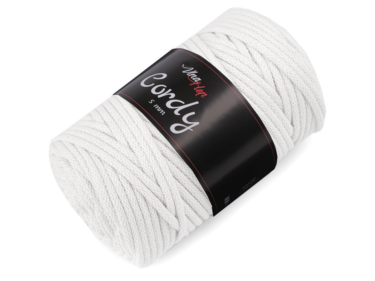 Fir tricotat / șnur macrame, 100 m - Alb natural (1 Bucată)