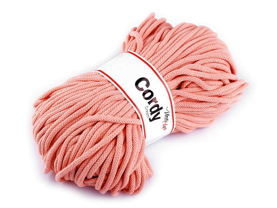 Fir tricotat / șnur macrame, 100 m - Alb natural (1 Bucată)