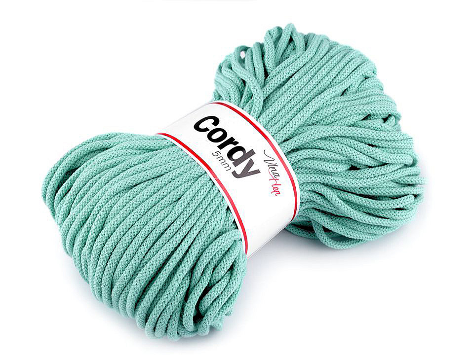 Fir tricotat / șnur macrame, 100 m - Alb natural (1 Bucată)