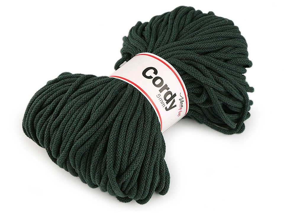 Fir tricotat / șnur macrame, 100 m - Alb natural (1 Bucată)