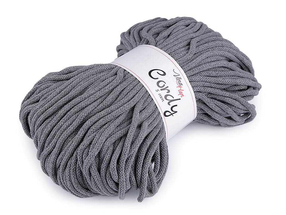 Fir tricotat / șnur macrame, 100 m - Alb natural (1 Bucată)