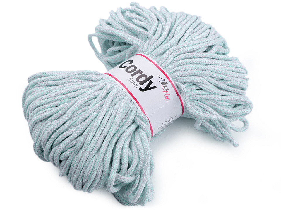 Fir tricotat / șnur macrame, 100 m - Alb natural (1 Bucată)