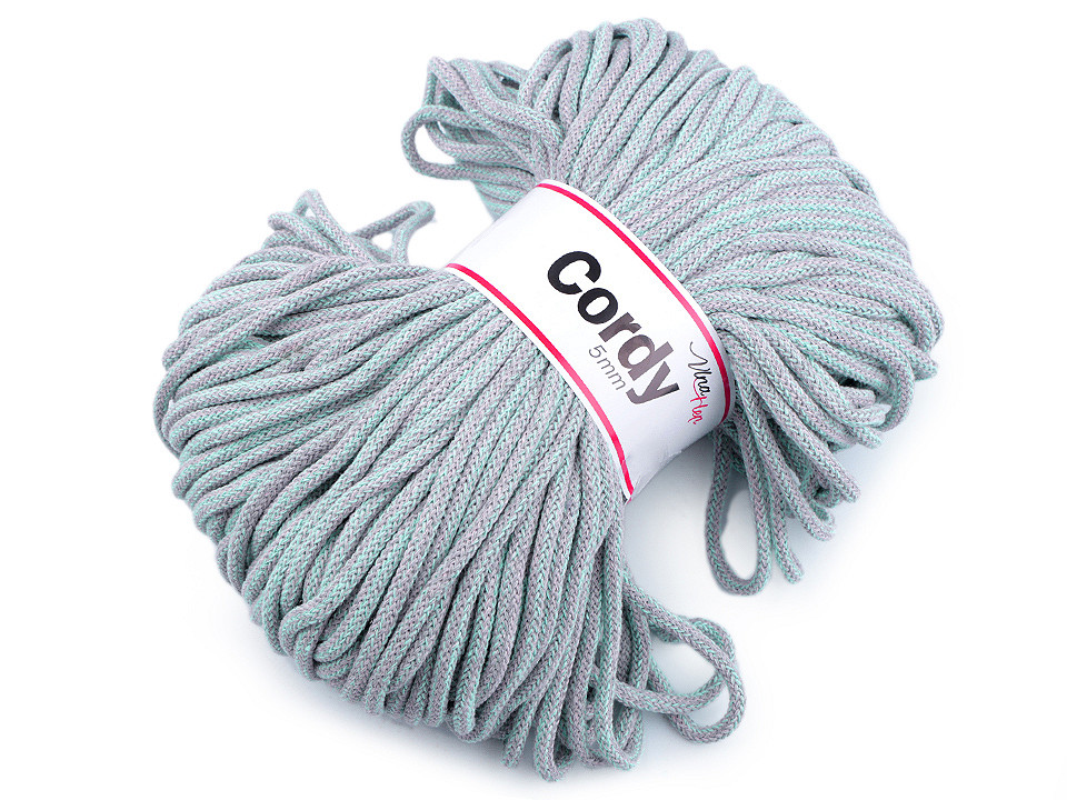 Fir tricotat / șnur macrame, 100 m - Alb natural (1 Bucată)